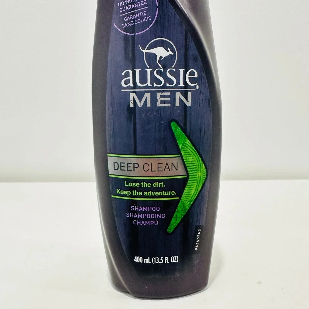 Aussie Men Deep Clean Shampoo 13.5 FL OZ 400 mL Bottle NOS NEW Discontinued